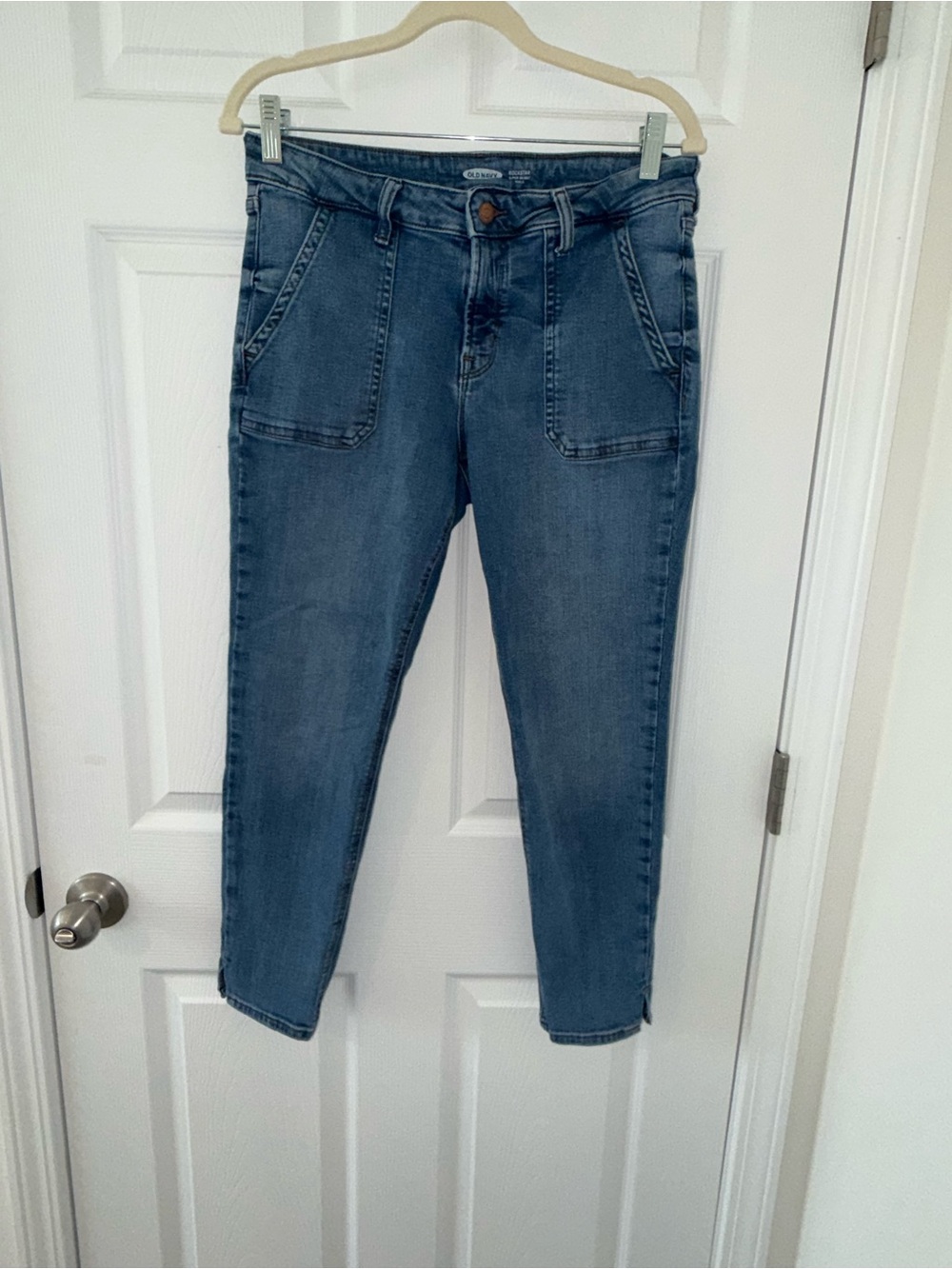 Old Navy Rockstar Super Skinny Ankle Jeans Size 10 Medium Wash Stretch Den